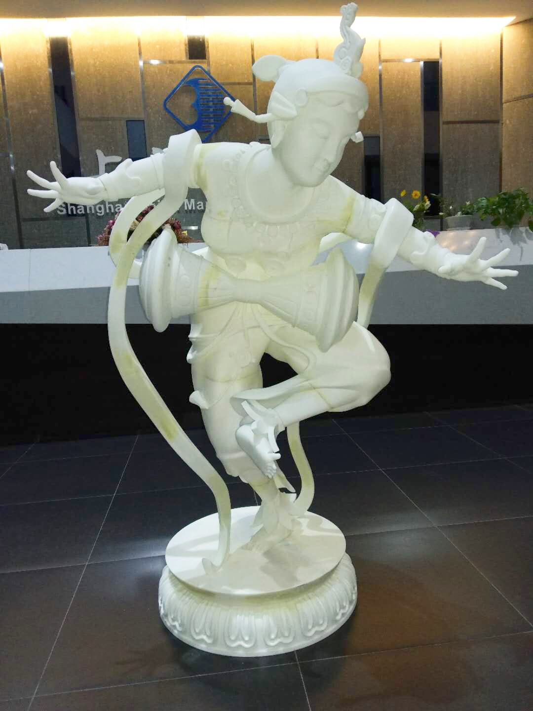 3D打印機(jī)打印大型雕塑——敦煌壁畫，白色數(shù)模